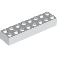 Lego kostka (kostička) 2x8, bílá (300701, 6033776)